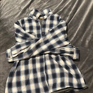 Plaid Button-Up Shirt